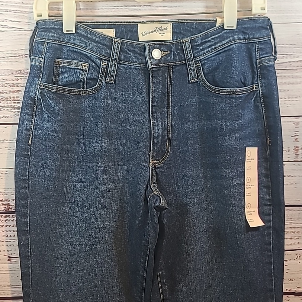 Universal thread high rise flare denim jeans - Picture 4 of 10